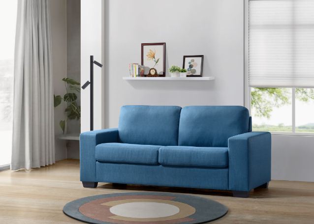 Blue Fabric Sofa