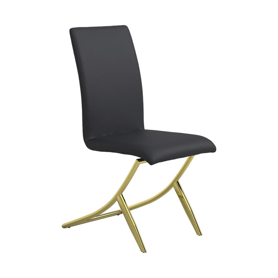 Black High-back Dining Chair Angle