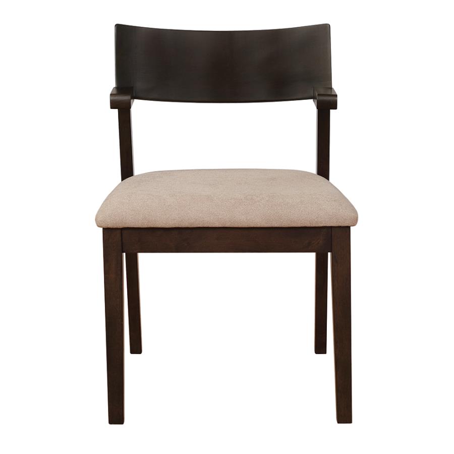 Light Brown Fabric Side Chair Front Light Brown Fabric Side Chair Front
