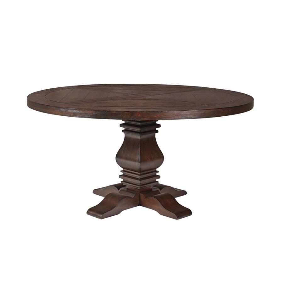 Rustic Brown Circular Dining Table Rustic Brown Circular Dining Table