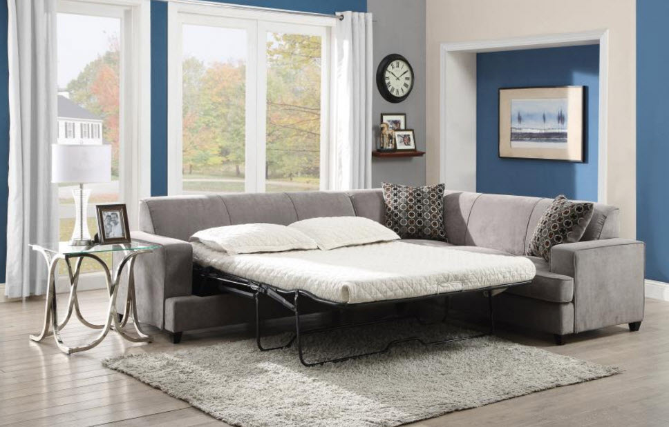 Sectional with Sleeper Mattress Out