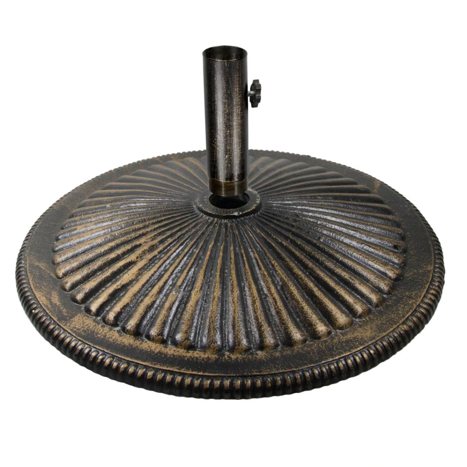 50 lbs Classic Cast Iron Umbrella Base in Bronze 50 lbs Classic Cast Iron Umbrella Base in Bronze
