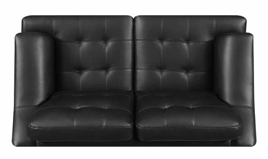 Black Loveseat Top View Black Loveseat Top View