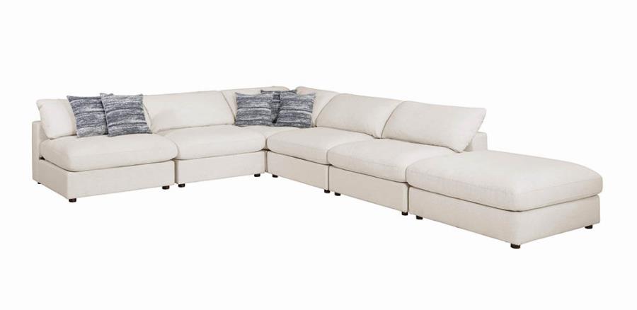 Sectional Sofa Set w/ 3 Armless Chairs, 2 Corner Chairs and 1 Ottoman