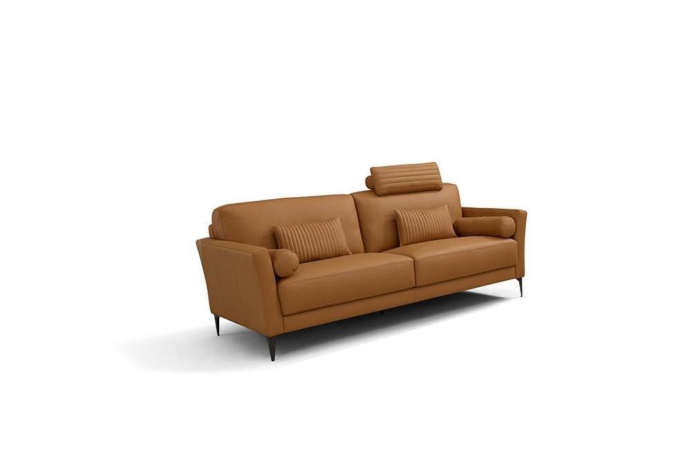 Saddle Tan Leather Sofa