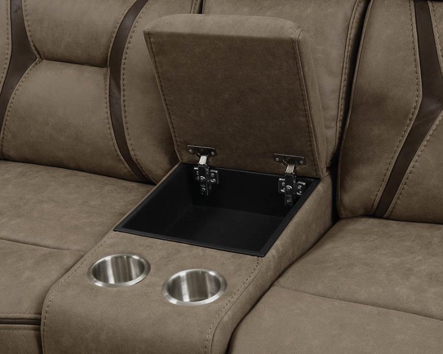 Soft-Closing Lift Top Storage Opened and Removable Stainless Steel Cup Holders