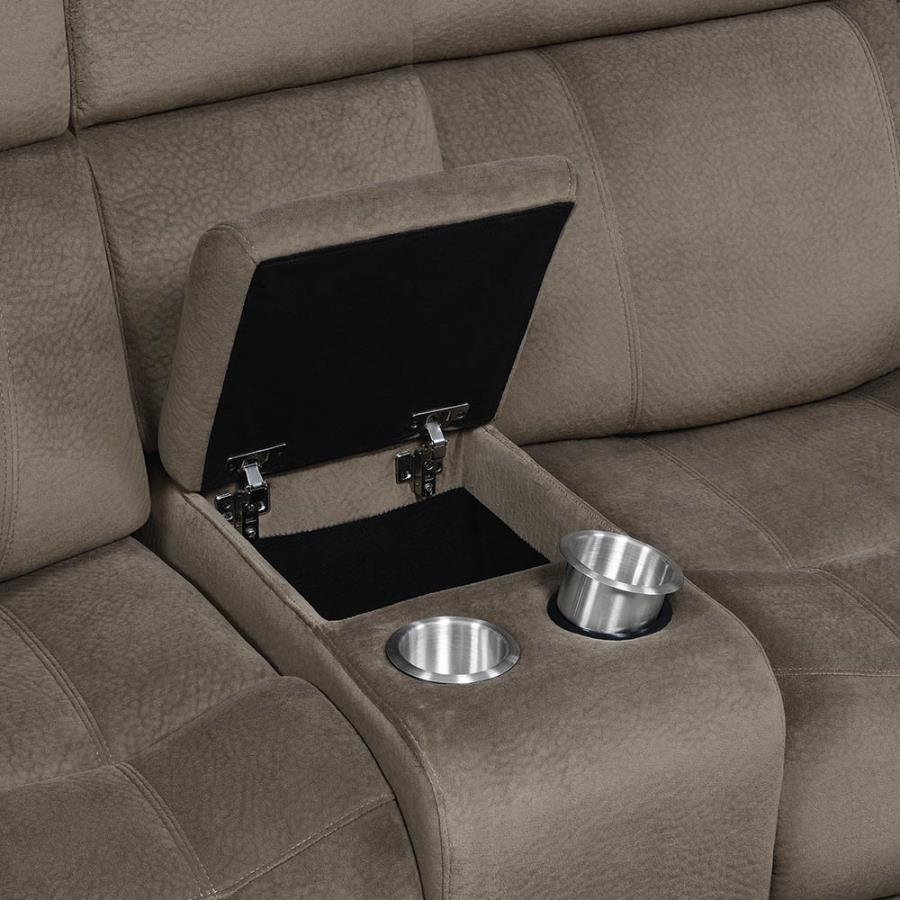 Soft- Closing Lift Top Storage w/ Removable Stainless Steel Cup Holders