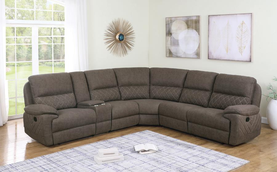 Taupe Complete 6-Piece Sectional Sofa
