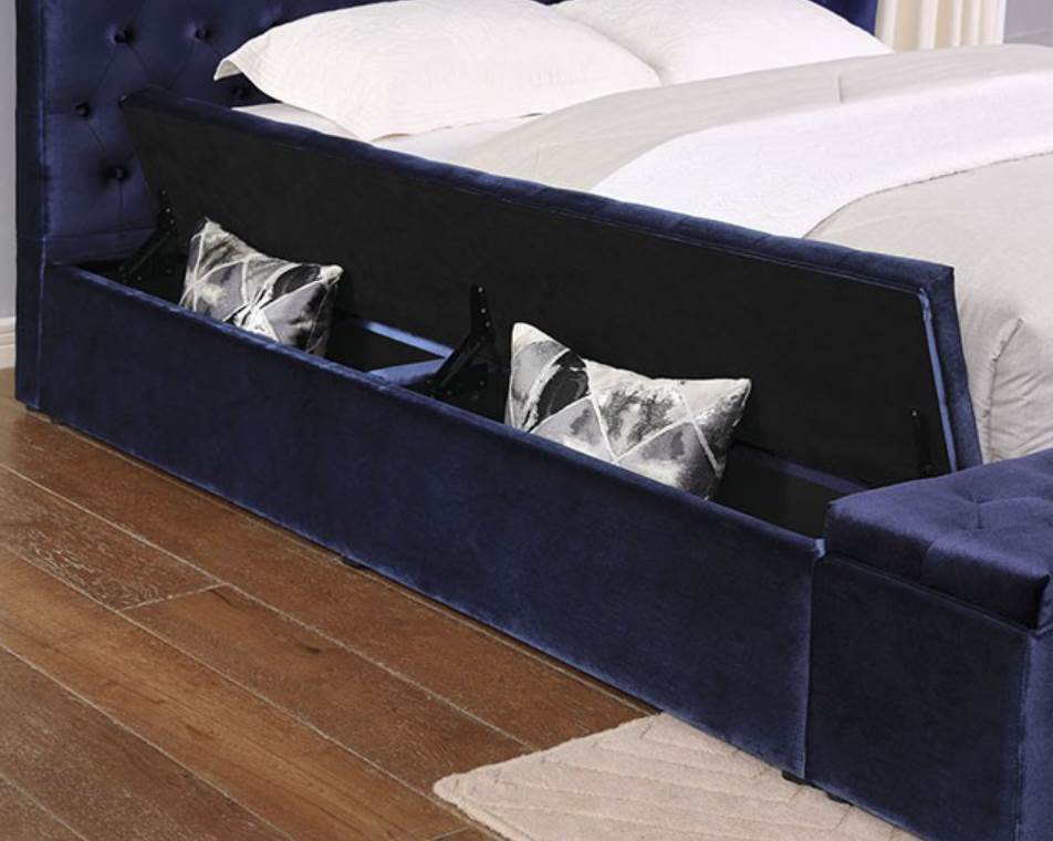 Blue Bed Side Storage 