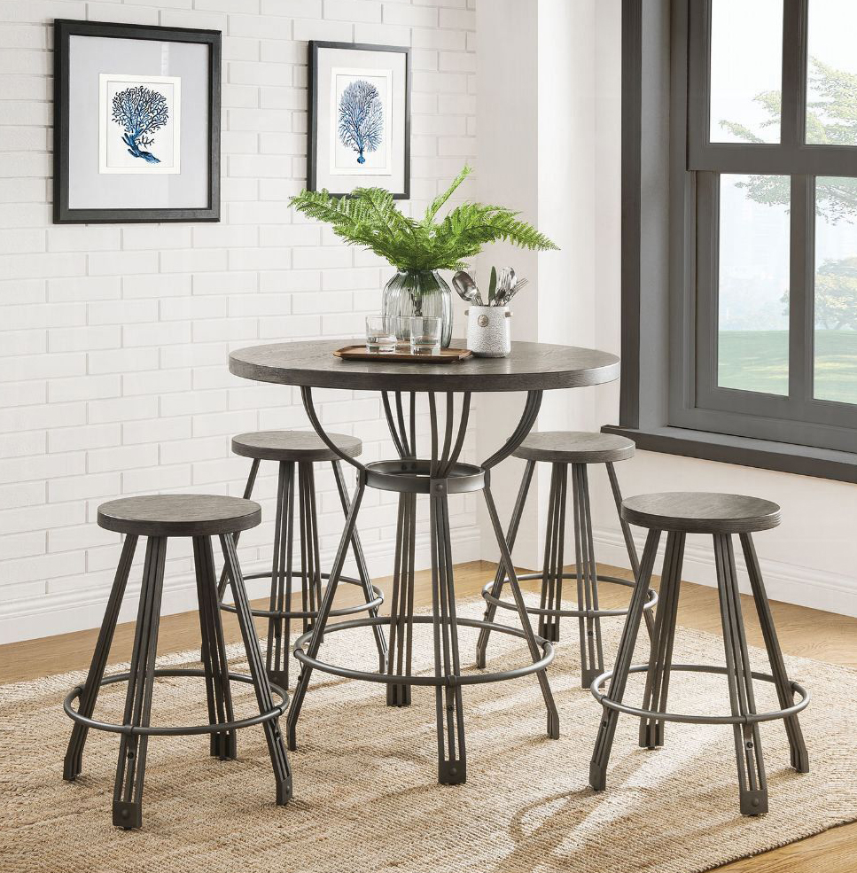 Complete 5 Piece Counter Height Table Set Complete 5 Piece Counter Height Table Set