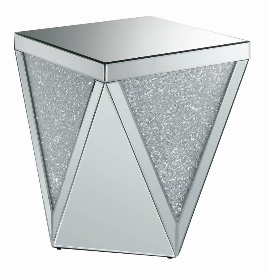 Crystal Encrusted End Table Angle View