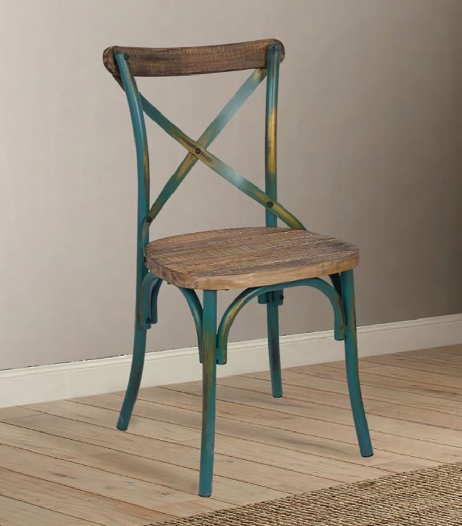 Antique Turquoise Side Chair