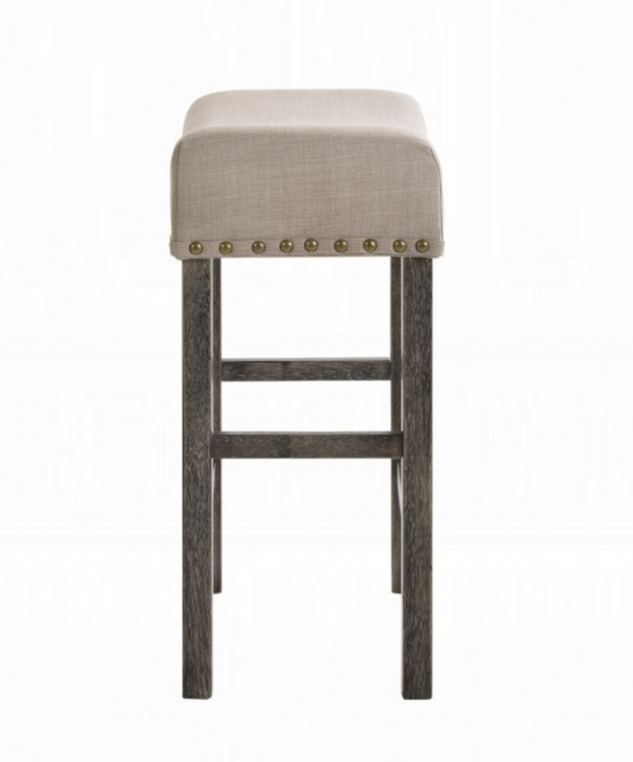 Weathered Gray Counter Height Stool Side