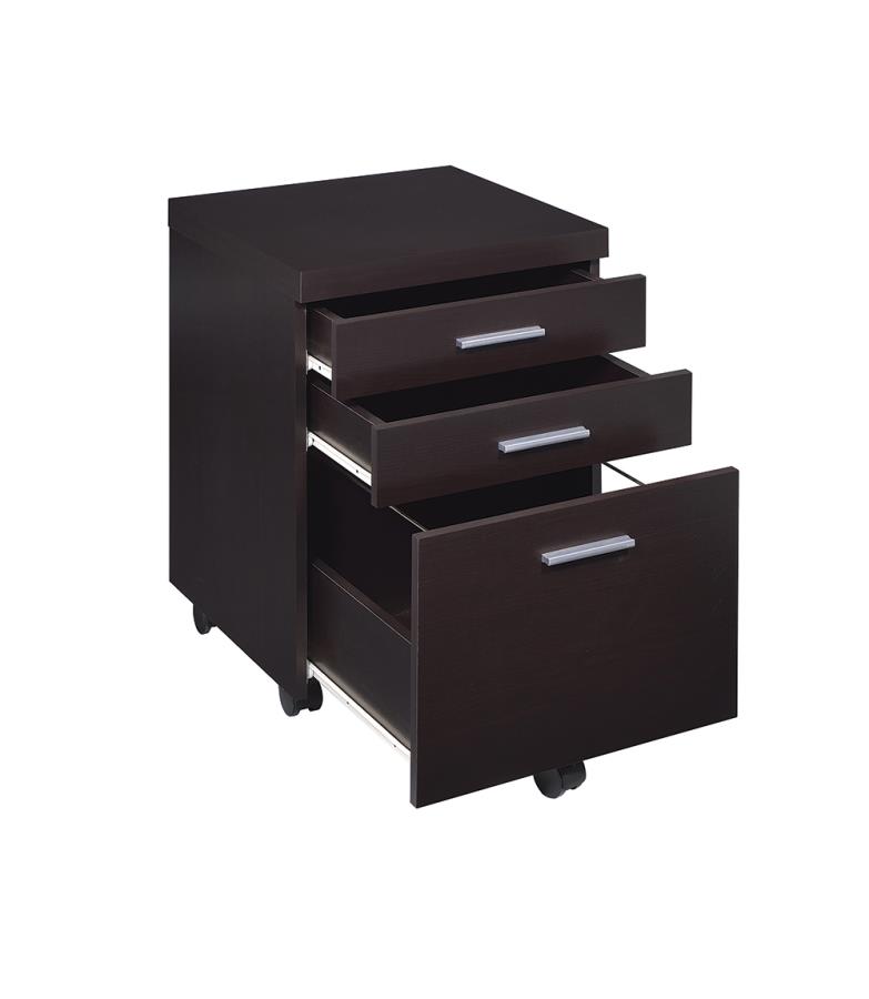 Mobile File Cabinet Drawers Opened