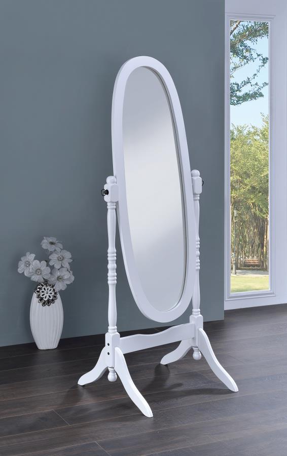 White Cheval Standing Mirror