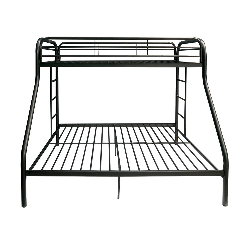 Black Twin/Full Bunk Bed Front