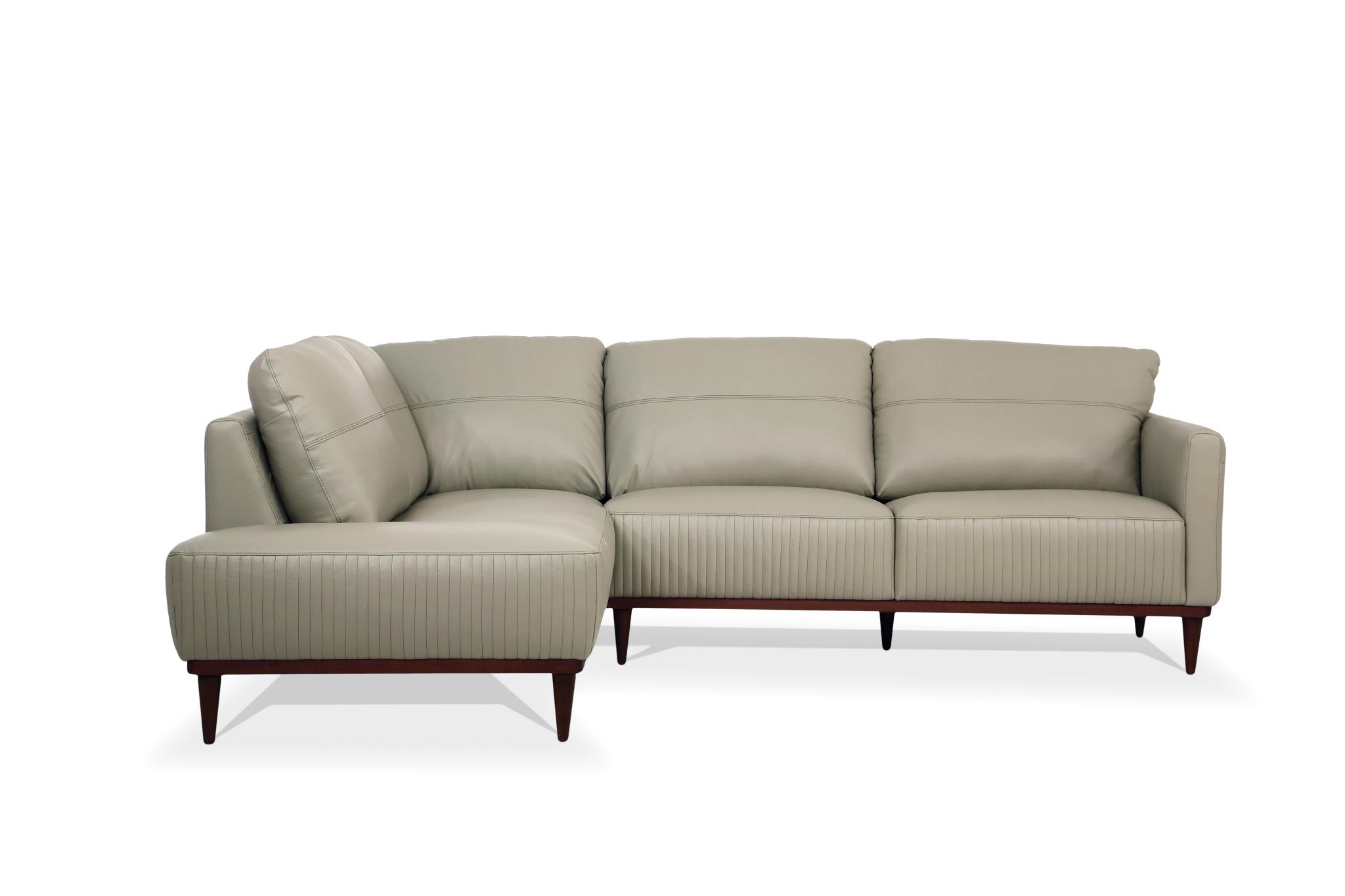 Airy Green Sectional Sofa w/ Left Facing Chaise Front