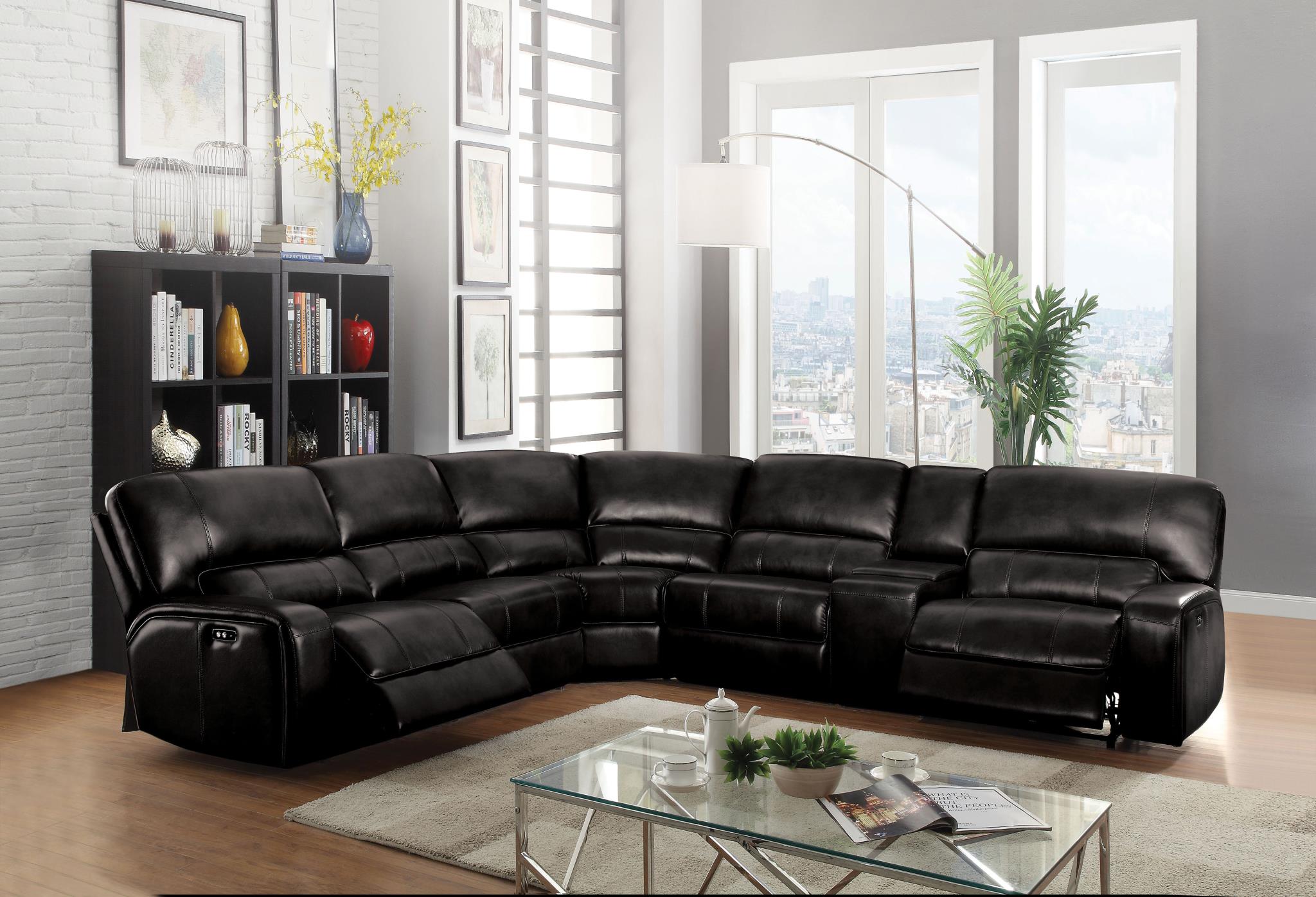 Black Complete Sectional Sofa