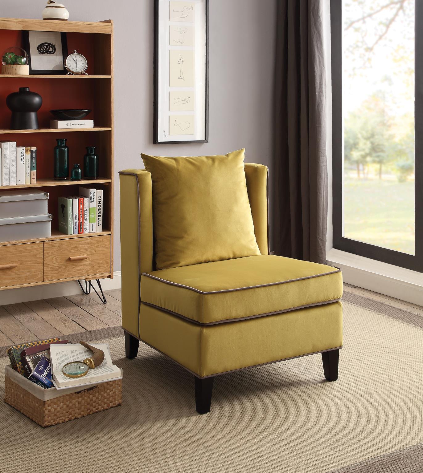 Chartreuse Yellow Accent Chair