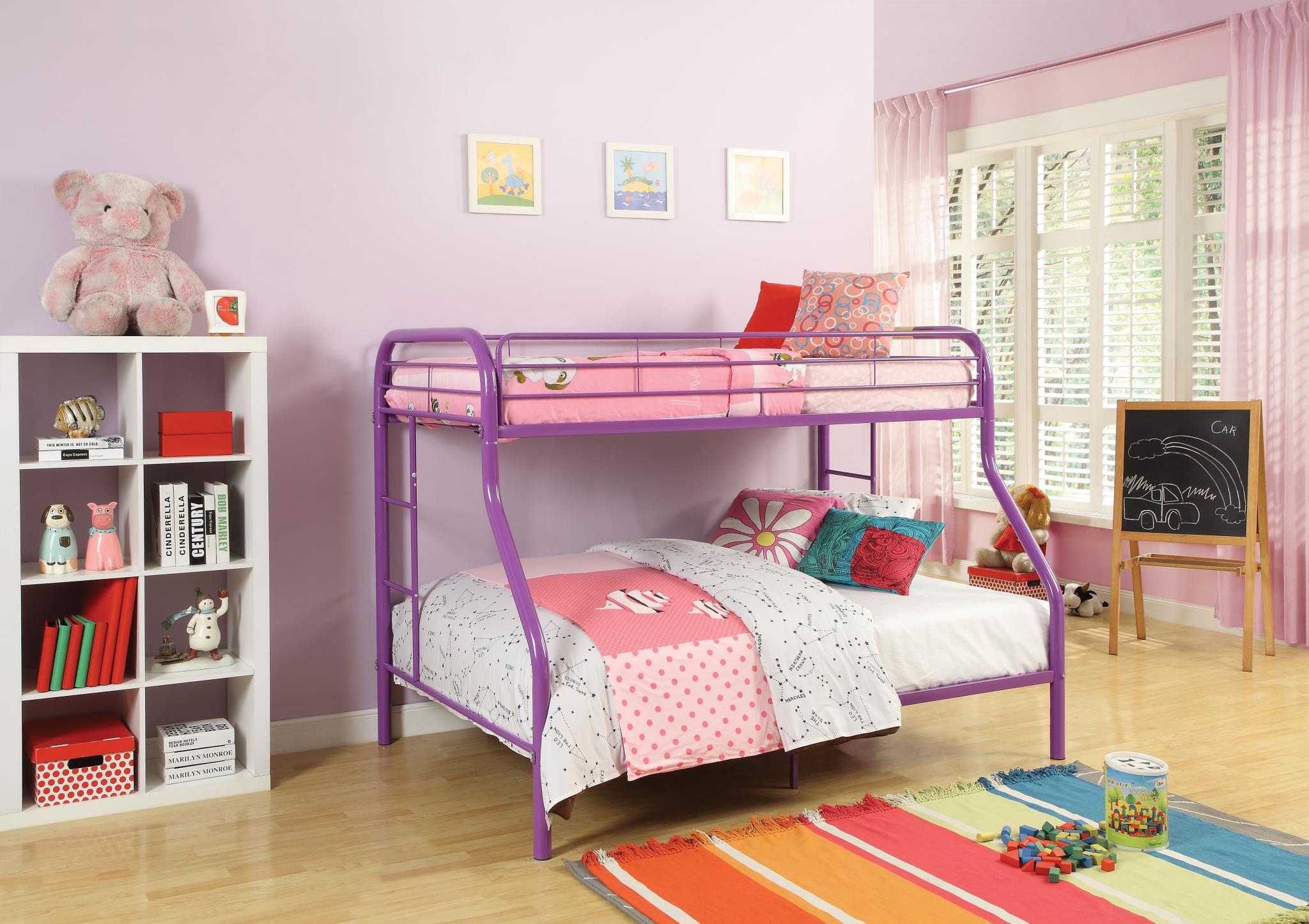 Purple Twin/Full Bunk  Bed