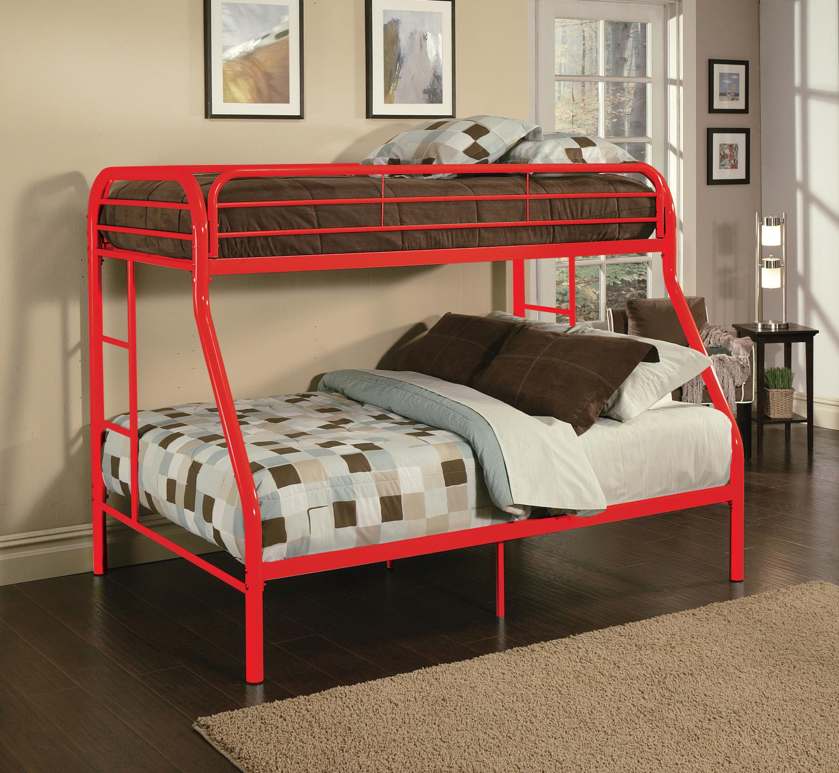 Red Twin/Full Bunk Bed