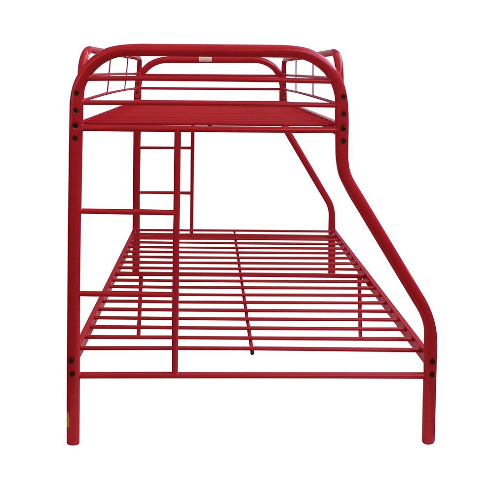 Red Twin/Full Bunk Bed Side