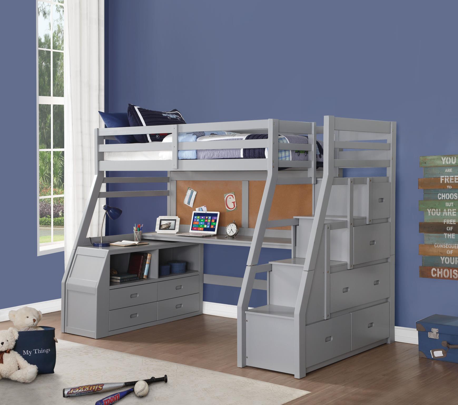 Loft Bed with Desk 