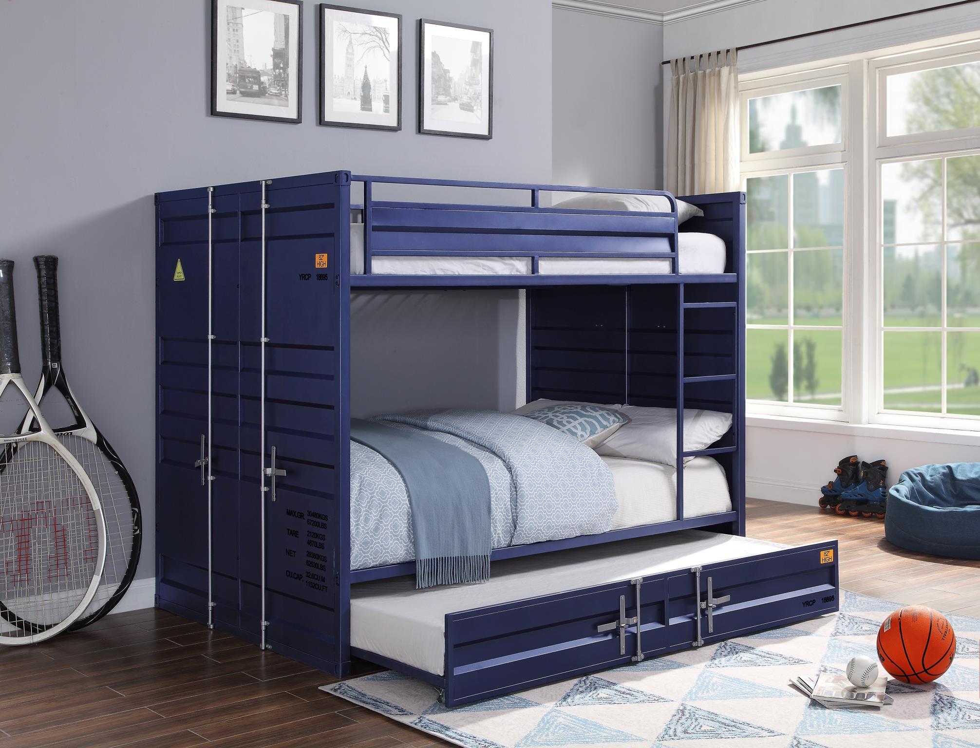 Blue Full/Full Bunk Bed