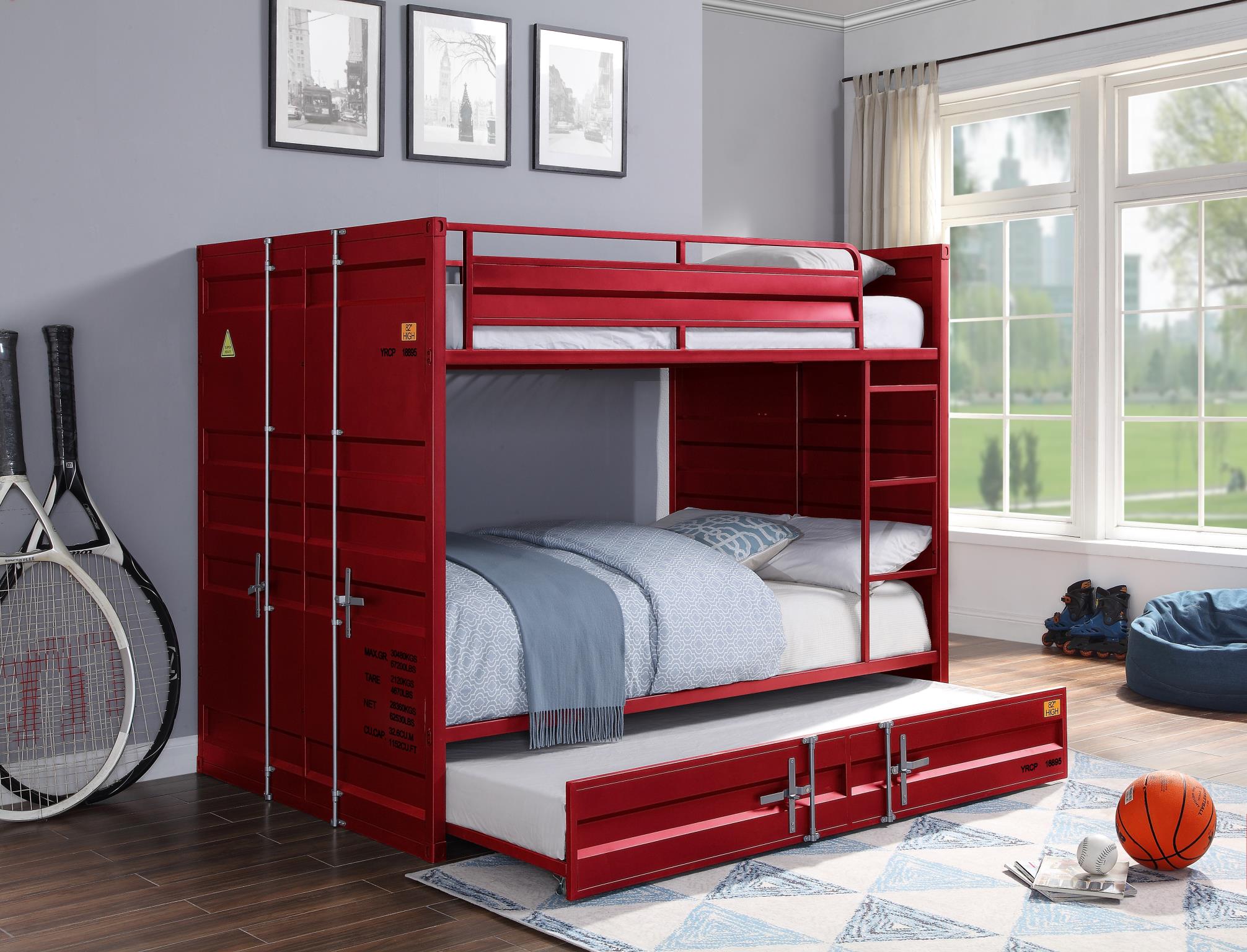 Red Full/Full Bunk Bed