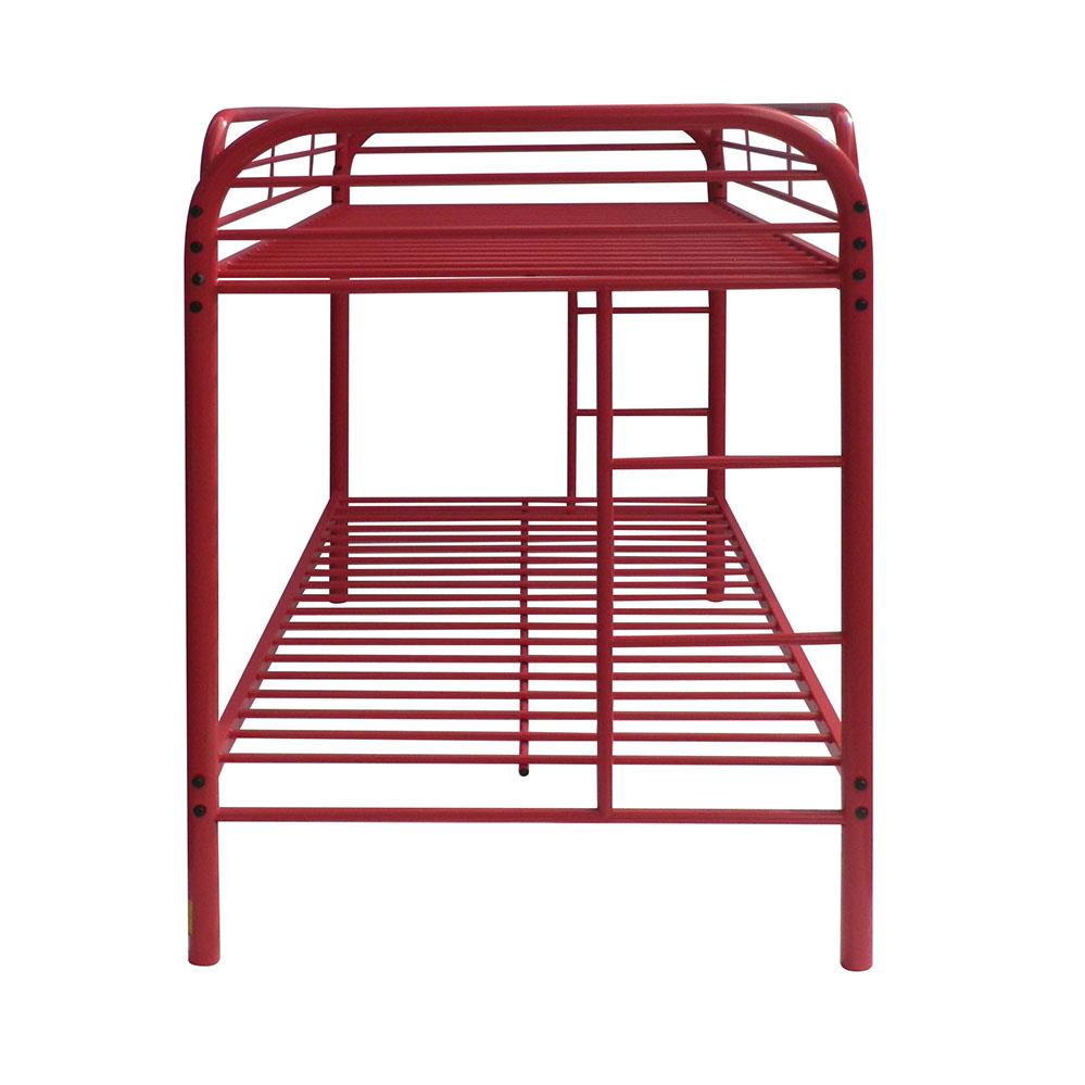Red Twin/Twin Bunk Bed Side