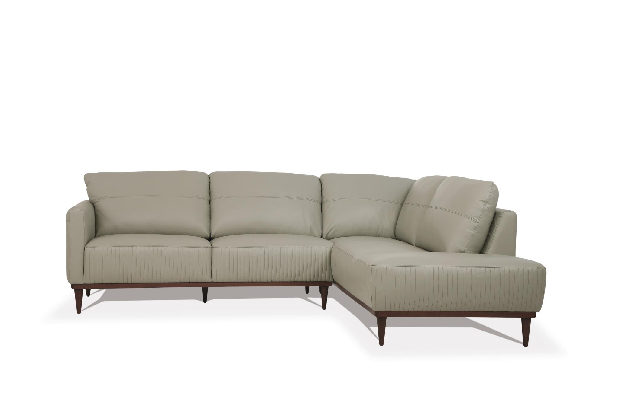 Airy Green Sectional Sofa w/ Right Facing Chaise Front