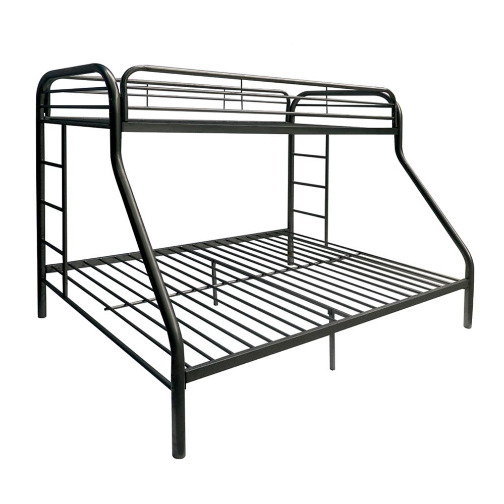 Black Twin XL/Queen Bunk Bed Angle