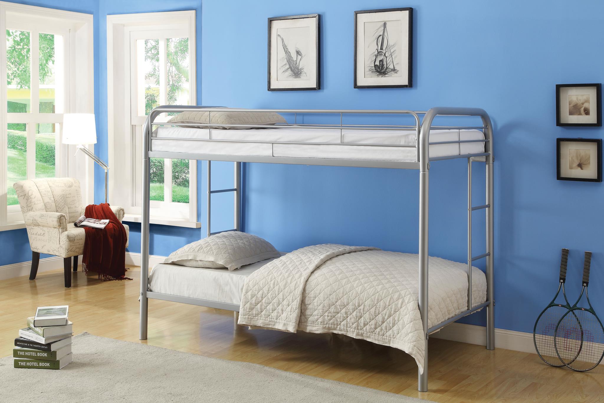 Silver Twin/Twin Bunk Bed