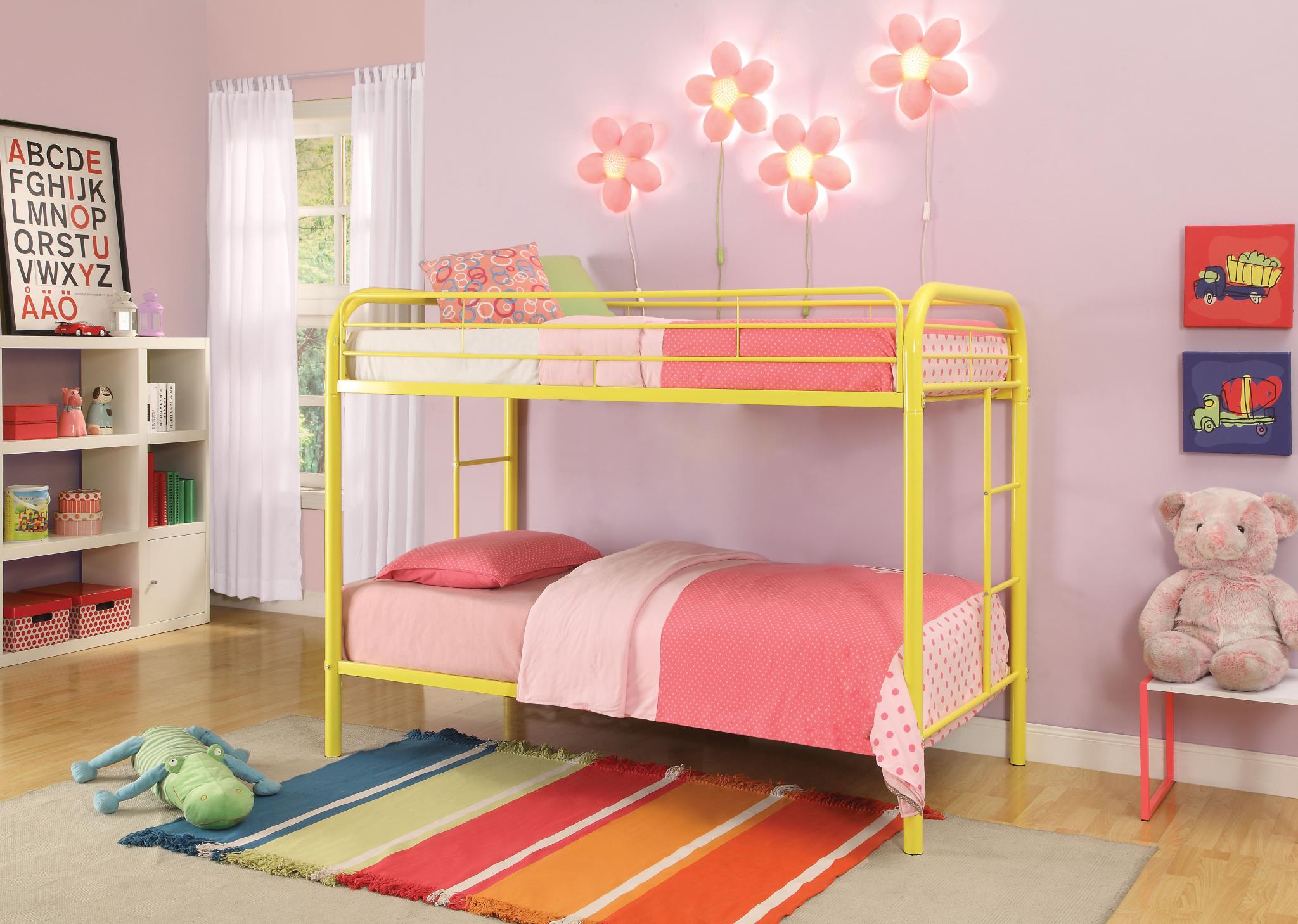 Yellow Twin/Twin Bunk Bed