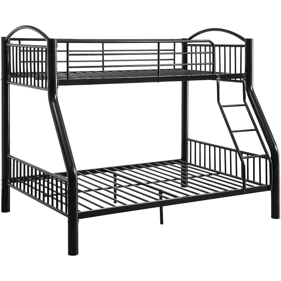 Black Twin/Full Bunk Bed Frame