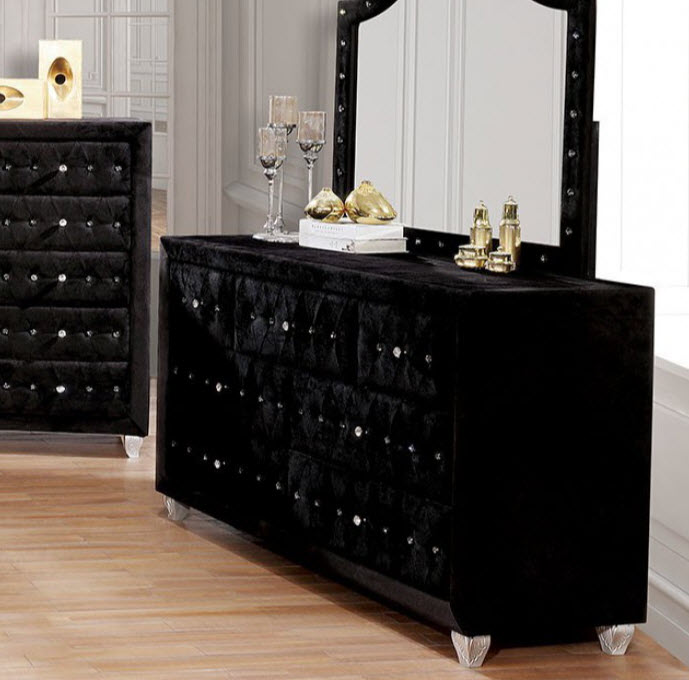 Black Dresser W/Mirror