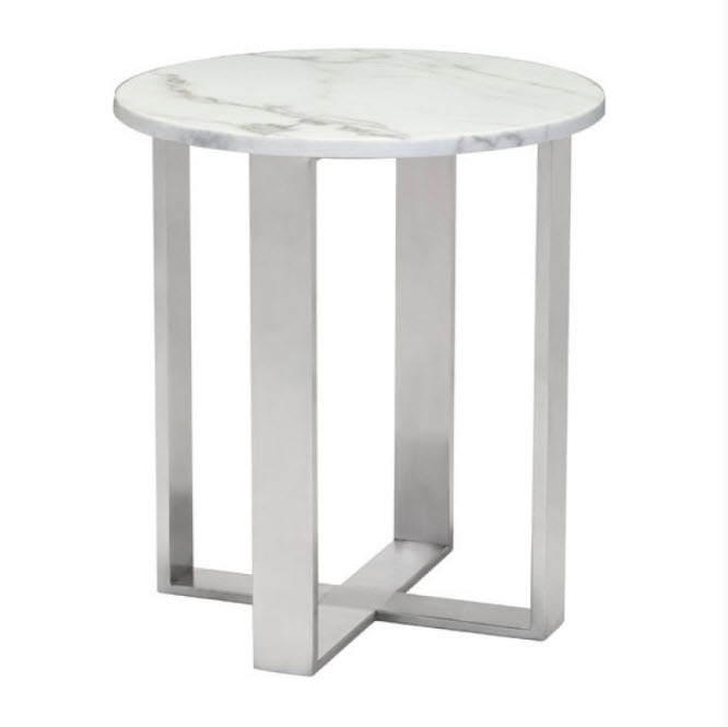 Brushed Stainless Steel End Table