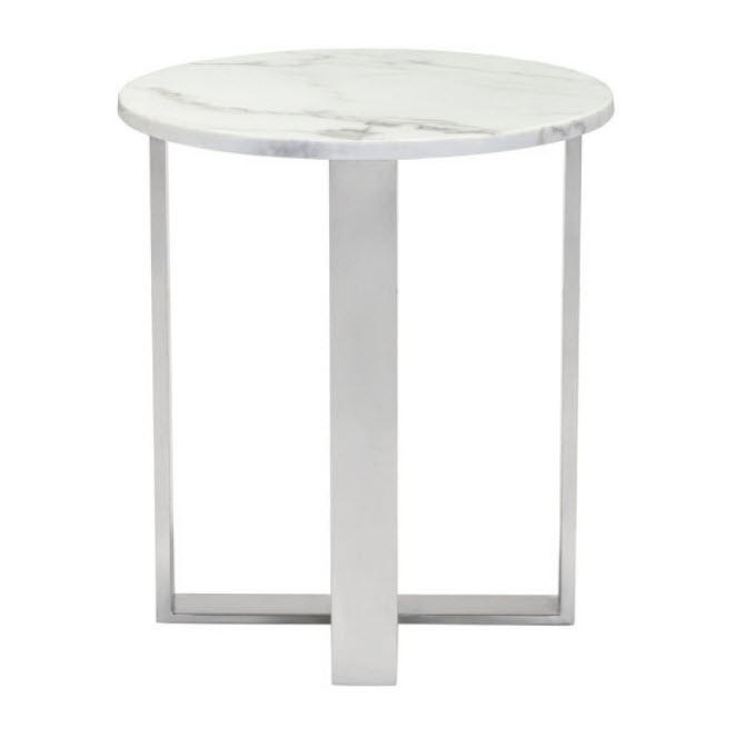 Brushed Stainless Steel End Table