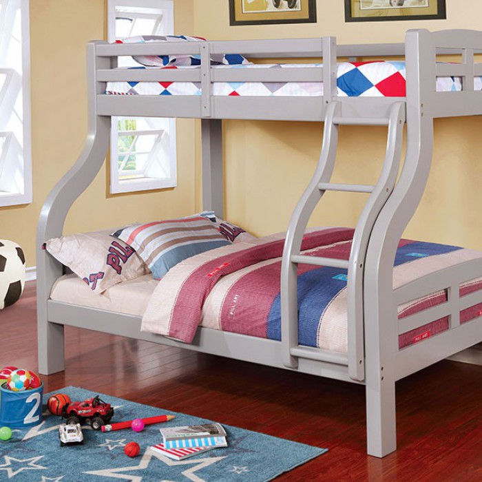 Gray Twin/Full Bunk Bed