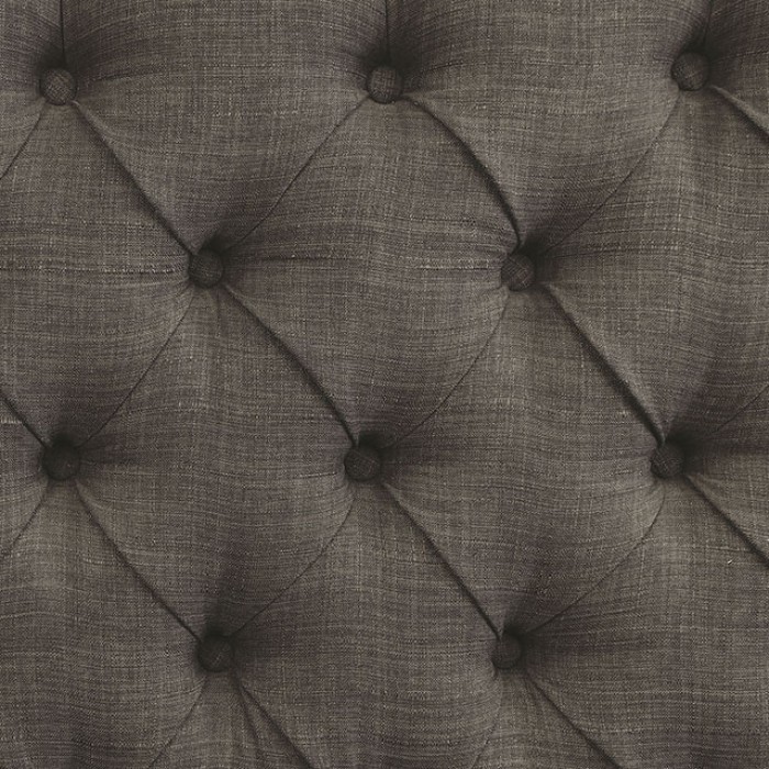 Gray Button Tufted Upholstery Finish