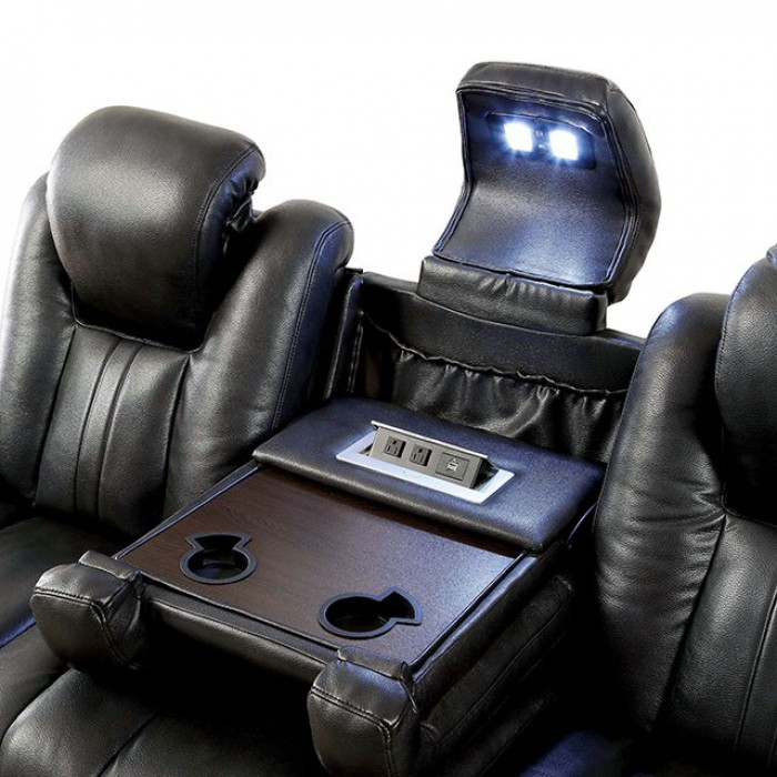 Center Console in Sofa w/ Cupholders, Reading Light, and USB Outlet 