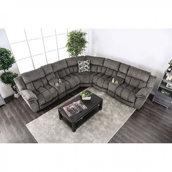 Gray Sectional Sofa Top View