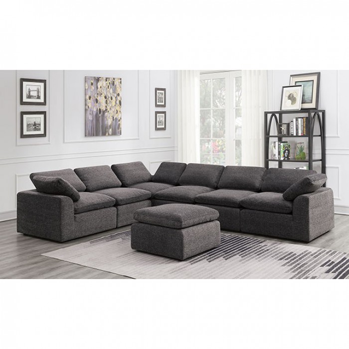 Gray 6 Piece Sectional Sofa 