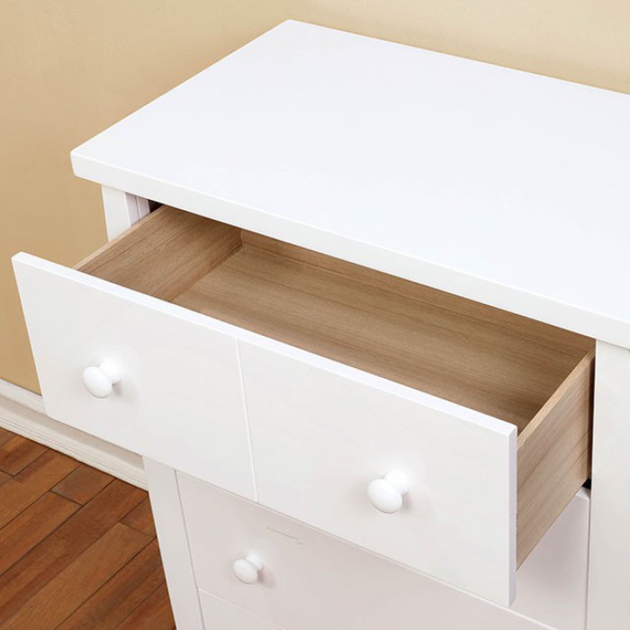 White Chest Top Drawer Opened