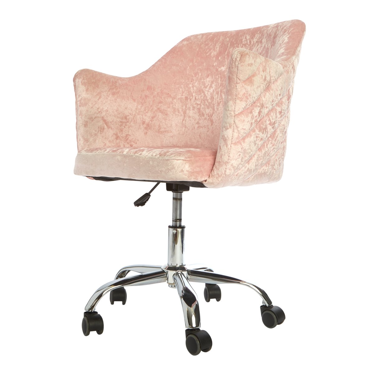 Pink Crushed Velvet Vanity Chair