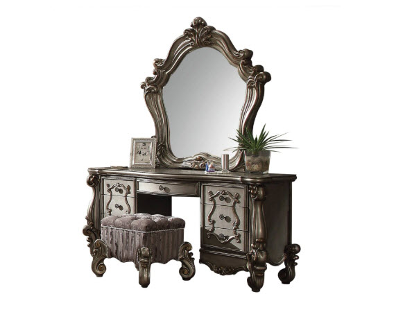 Vanity Desk W/ Mirror & Stool