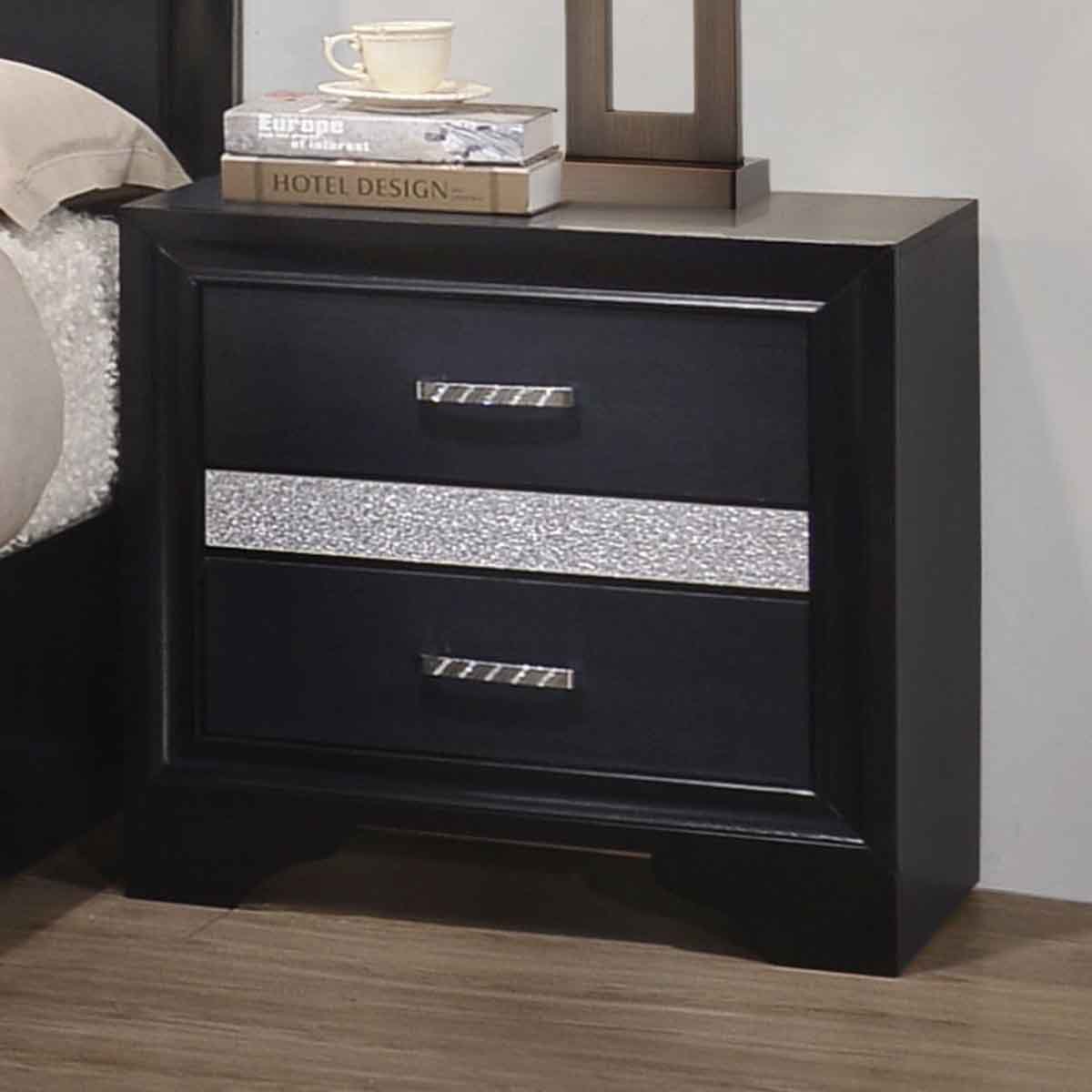 Miranda 2 Drawer Night Stand with Hidden Jewelry Tray