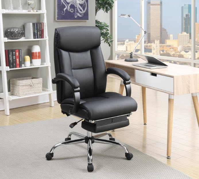 Michael Adjustable and Reclining Office Chair With Built-In Footrest