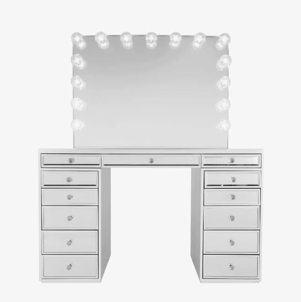 Slaystation Premium Mirrored Table Glow Pro Vanity Mirror Bundle